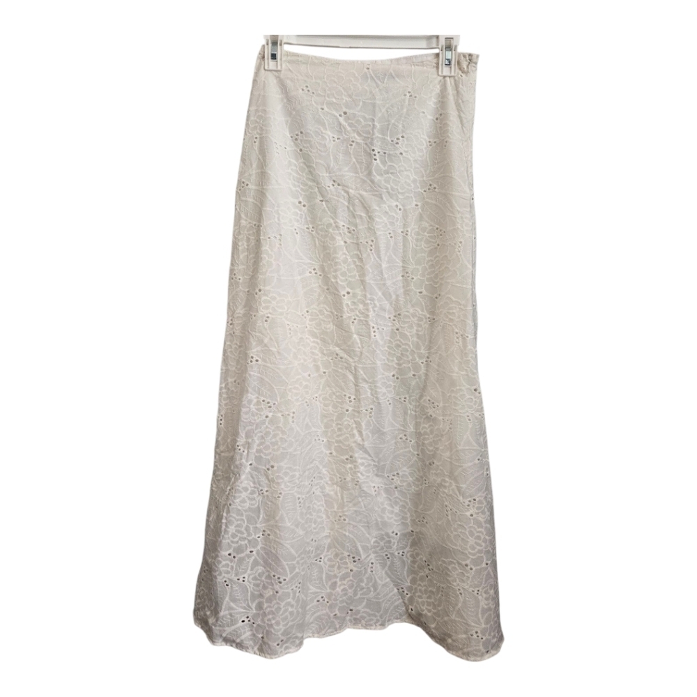 Steve Madden Amalia Eyelet Embroidered Cotton Maxi Skirt, Small - Picture 7 of 7